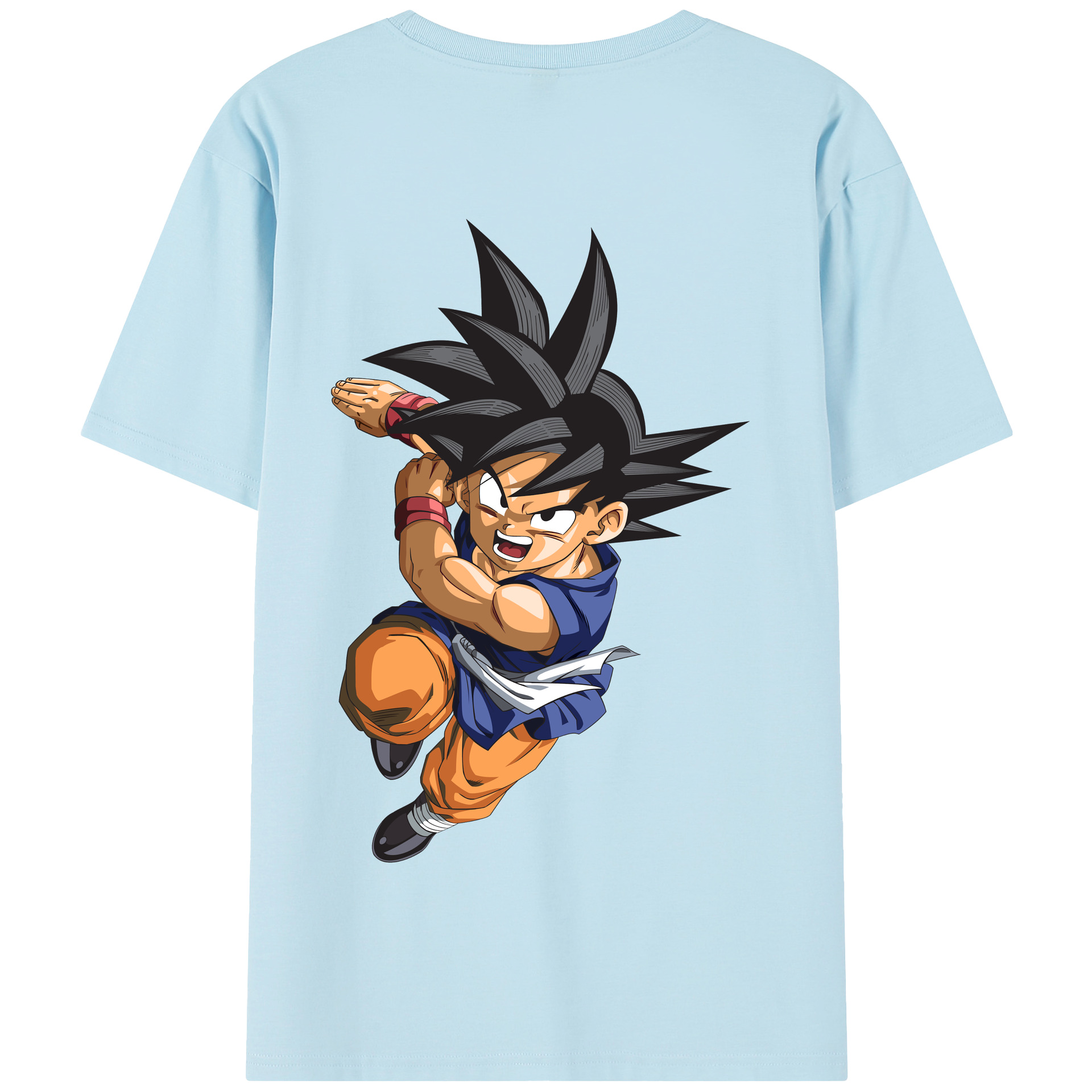 （画像用） ドラゴンボール 孫悟空（そん ごくう）Son Goku カカロット DRAGON BALL Kakarotto 綿100％半袖Tシャツ（背面プリント）